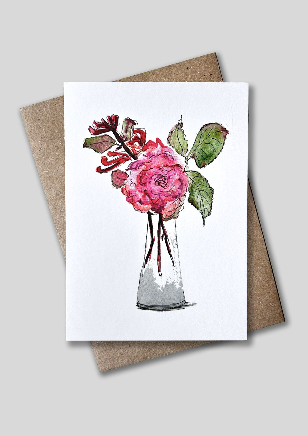 Honeysuckle and Rose card