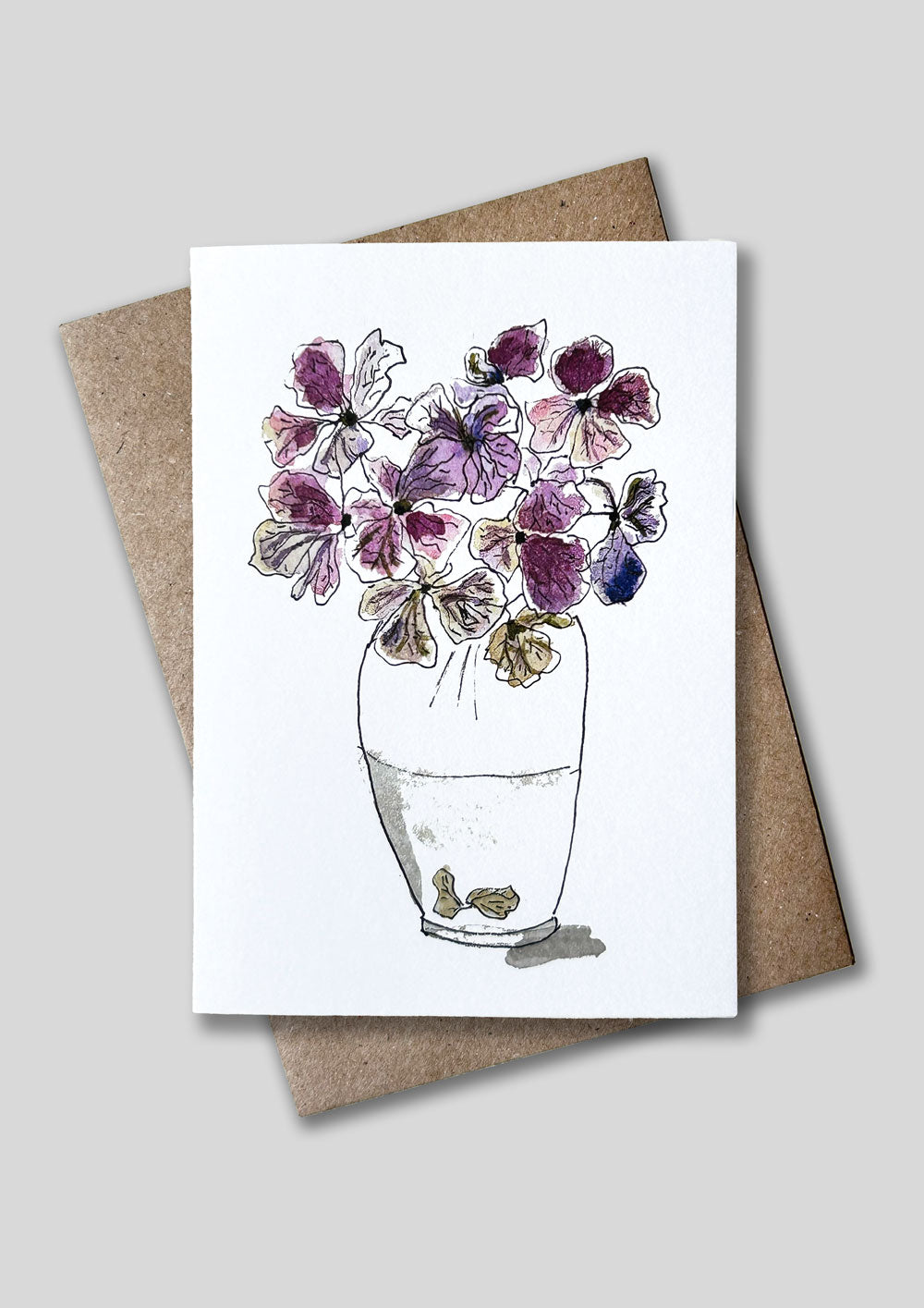 Purple Hydrangea card