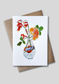 Crocosmia and Rose card